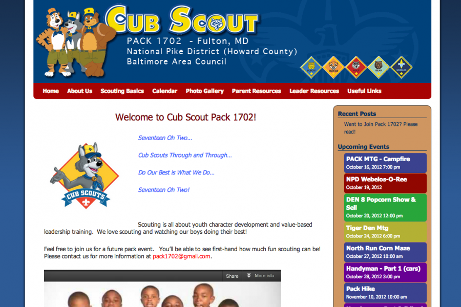 boy scout web design