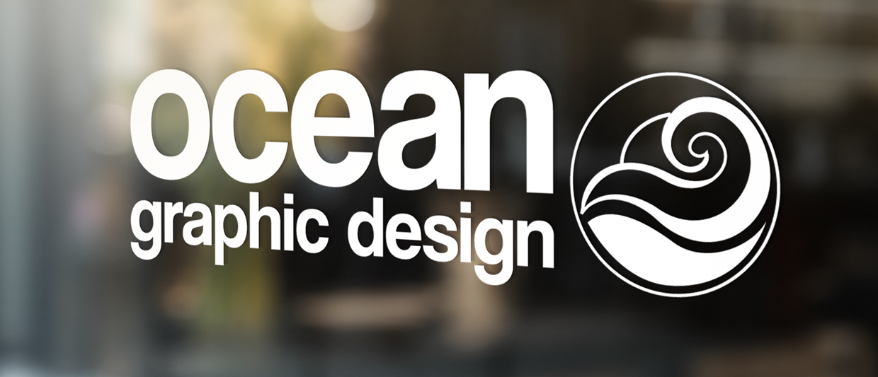 ocean graphic design logo window decal